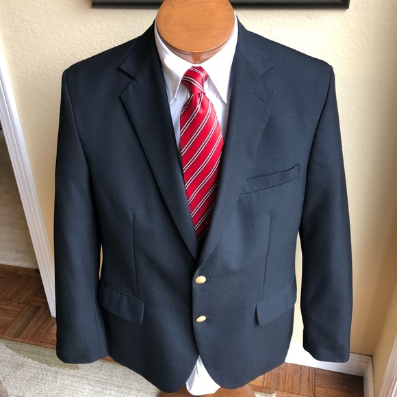 Lands’ End Classic Black Blazer Size 42 - Picture 4 of 15